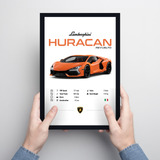 Cuadro 20x30 Auto Minimalista Lamborghini Huracan Revuelto