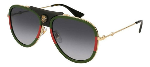 Gucci Gg0062s 015 Aviador Gris Piel Gota