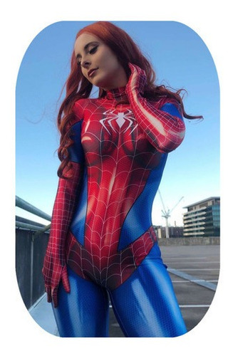 Body Sexy De Elastano Para Mujer Spider Man Cosplay