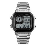 Reloj Deportivo Skmei Para Hombre, Acero Inox. Impermeable