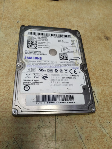 Disco Duro 320 Gb  Samsung   Notebook