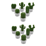 24 Unidades De Ímãs De Geladeira Cute Cactus, Tapete De Gela