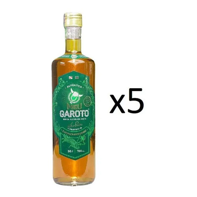 Kit Cachaça De Jambu Meu Garoto 700ml 5 Unidades | Frete grátis