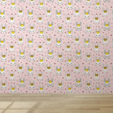 Papel De Parede Adesivo Infantil Menina Princesa Coelho 1.5m