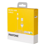 Cable De Datos Micro Usb 1 Mt Pantone High Speed Amarillo 