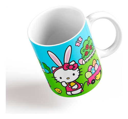Tazón Taza Personalizada Hello Kitty Huevitos De Pascua Vol1