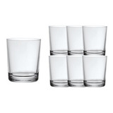 Set X 6 Vasos Vidrio Agua Jugo 250 Cc Caravelle Bormioli