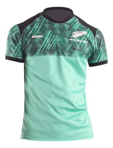 Camiseta Rugby All Blacks Aqua Imago - Infantil