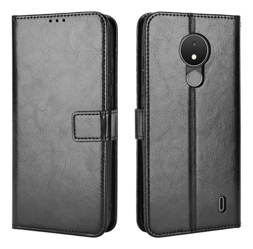 Funda Anticaída For Nokia C21 C30 De Cuero Flip Cartera