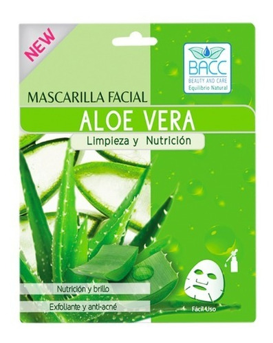 Mascarilla Aloe Bacc Limpieza Nutrición Exfoliante Antiacné