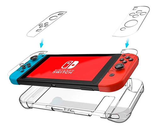 Funda Protectora Transparent Cristal Joycon Nintendo Switfch