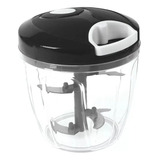 Processador Alimento Manual Grande5lâminas Inox 900ml 2 Em 1