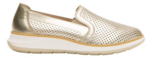 Slip On Mujer Flexi 119302 Piel Oro Extra Suave Casual Gnv®