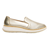 Slip On Mujer Flexi 119302 Piel Oro Extra Suave Casual Gnv®