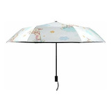 Sombrilla O Paraguas - Cartoon Cute Green Giraffe Parasol Co