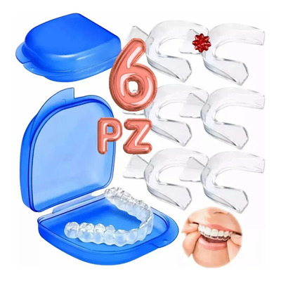 Luckilym Set 6 Guarda Dental Moldeable Desgaste Bucal Anti Bruxismo F Protección Nocturna Para Adultos y Niños Alivia Dolor Mandíbula Rechinar Dientes Higiene Bucal Reutilizable Fácil Ajuste Térmico | MercadoLibre