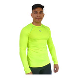 Playera Acuática Hombre Playa, Secado Rapido Licra Spandex