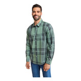 Camisa Verde Con Estampado De Cuadros 930-06