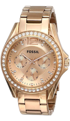 Reloj Mujer Fossil Es2811 Cuarzo Pulso Oro Rosa Just Watches