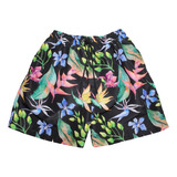 Pantaloneta De Baño Short Playa Hojas Flores Moda Floral