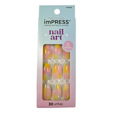 Kiss Impress Unhas Autocolantes Candy Syrup Art Nail Bailari