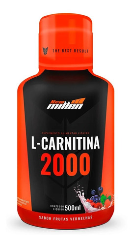 L-carnitina 2000mg Liquida 500ml - New Millen Original C/ Nf