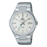 Reloj Casio Edifice Classic Linea Efb-108d Time Square Color De La Correa Plateado Color Del Bisel Plateado Color Del Fondo Blanco