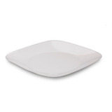 Plato 22cm Cuadrado Blanco Corelle