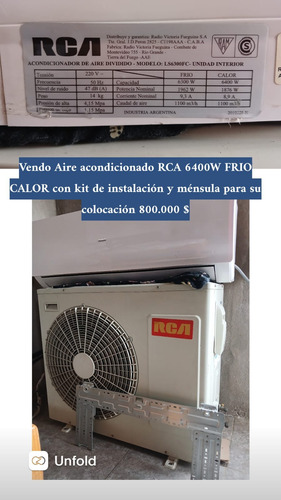 Aire Acondicionado Rca Frío Calor Rhs6500fcsk 6500w Blanco