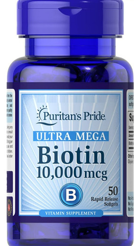 Puritans Pride | Biotin | 10000mcg | 50 Rapid Softgels