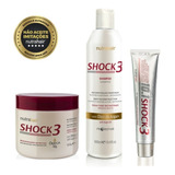 Kit Nutrahair Shock3 Máscara, Shampoo E Complexo Finalizador