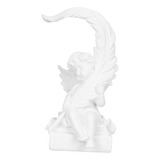Estatueta De Resina De Estátua De Anjo Branco Com Decoração