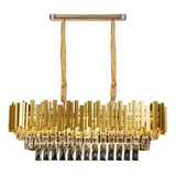 Pendente Lustre Sindora Dcd00460 E14x8 28x76cm Metal Cristal Cor Dourado