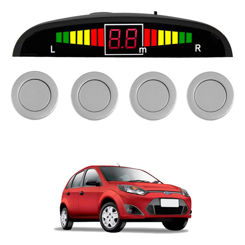 Sensor De Ré Estacionamento Prata Ford Fiesta Rocam 2014