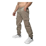 Pantalón Cargo Jogger Gabardina Mom Con Puño Full