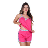 Kit 10 Baby Dool Pijama Feminino Short Alça Confortável 