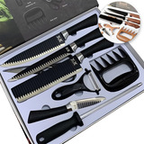 Kit Profissional De Faca Personalizado P/ Churrasco 8 Peças 