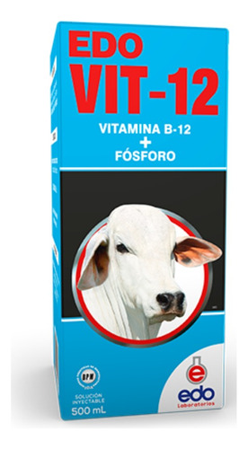 Edo Vit-12 Complejo B + Fosforo Uso Veterinario X500ml