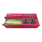 Inversor De Voltaje 24v A 220v, Con 4 Usb Y 3 Tomas, 1.600w