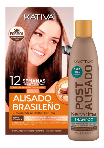 Kativa Alisado Brasileño Cabello Natural - g a $620