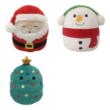 3 Pcs Juguete De Peluche De Árbol De Navidad De Papá Noel