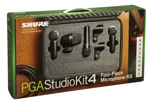 Juego De Microfonos Para Estudio 4 Pzs Pgastudiokit4 Shure