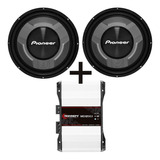 Kit 2 Alto Falantes Ts-w3060br Pioneer + Módulo Md1200 Taram