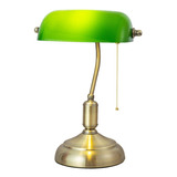 Luminária Clássica Vintage Retrô Verde Acabamento De Luxo