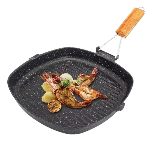 Sarten Antiadherente Cuadrado Parrilla Plancha Grill 20cm