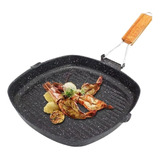 Sarten Antiadherente Cuadrado Parrilla Plancha Grill 20cm