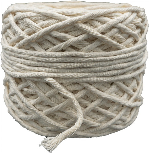 Algodón Peinado 3mm Macramé 100mts 350gr Aprox Cuerda Cordón