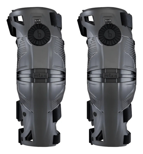 Rodilleras Articulada Motocross Enduro Mobius X8 Gris Negro