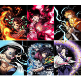 Di 6 Set Pintura Diamantes 5d Demon Slayer Blade 30x40cm