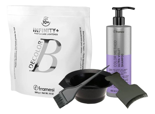 Kit Framesi | Polvo Decolor B Y Shampoo Ultra Violet + Tools